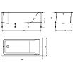 Ванна акриловая Roca Easy 170x75 прямоугольная 