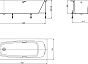 Ванна акриловая Roca Sureste 150х70 прямоугольная 
