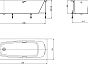Ванна акриловая Roca Sureste 170х70 прямоугольная 
