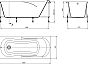Ванна акриловая Roca Uno 160х75 прямоугольная 