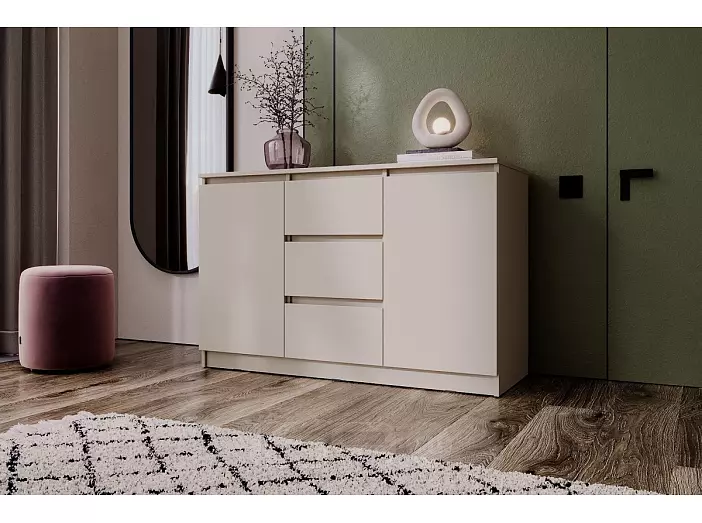 Челси Комод 1200 (2 двери 3 ящика) (Кашемир, Кашемир)