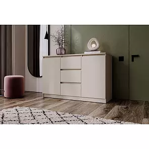 Челси Комод 1200 (2 двери 3 ящика) (Кашемир, Кашемир)