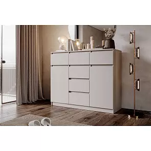 Челси Комод 1200 (2 двери 6 ящиков) (Кашемир, Кашемир)