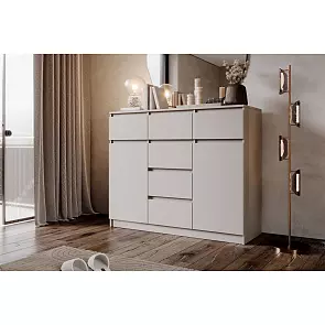Челси Комод 1200 (2 двери 6 ящиков) (Кашемир, Кашемир)