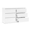 Челси Комод 1202 (6 ящиков) (Ш) (Белый глянец, белый)
