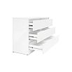 Челси Комод 1202 (6 ящиков) (Ш) (Белый глянец, белый)