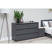 Челси Комод 1202 (6 ящиков) (Ш) (Графит, графит)