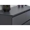 Челси Комод 1202 (6 ящиков) (Ш) (Графит, графит)