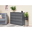 Челси Комод 8 ящиков (Графит, графит)