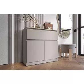 Челси Комод 800 (1 ящик 2 двери) (Кашемир, Кашемир)