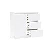 Челси Комод 800 (3 ящика 1 дверь) (Белый глянец, белый)