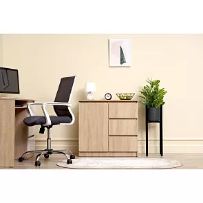 Челси Комод 800 (3 ящика 1 дверь) (Дуб сонома, дуб сонома)