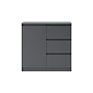 Челси Комод 800 (3 ящика 1 дверь) (Графит, графит)