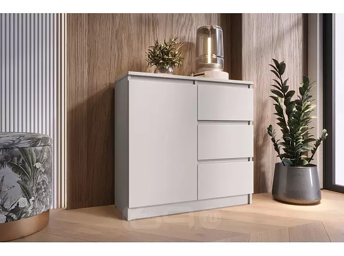 Челси Комод 800 (3 ящика 1 дверь) (Кашемир, Кашемир)