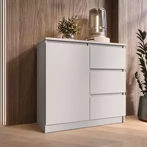 Челси Комод 800 (3 ящика 1 дверь) (Кашемир, Кашемир)