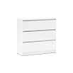 Челси Комод 800 (3 ящика) (Белый глянец, белый)