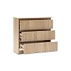 Челси Комод 800 (3 ящика) (Дуб сонома, дуб сонома)