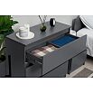 Челси Комод 800 (3 ящика) (Графит, графит)
