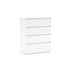 Челси Комод 800 (4 ящика) (Ш) (Белый глянец, белый)