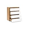 Челси Комод 800 (4 ящика) (Ш) (Белый глянец, дуб сонома)