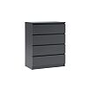 Челси Комод 800 (4 ящика) (Ш) (Графит, графит)