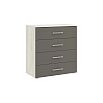Фиеста NEW Комод 4 ящика (800) (Графит/Дуб Крафт Белый)