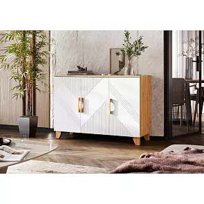 Ирис Комод (1200) (Браш Вайт, Дуб Крафт)