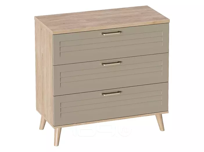 Комод 3 ящ "Гавана" спальня Светло-серый