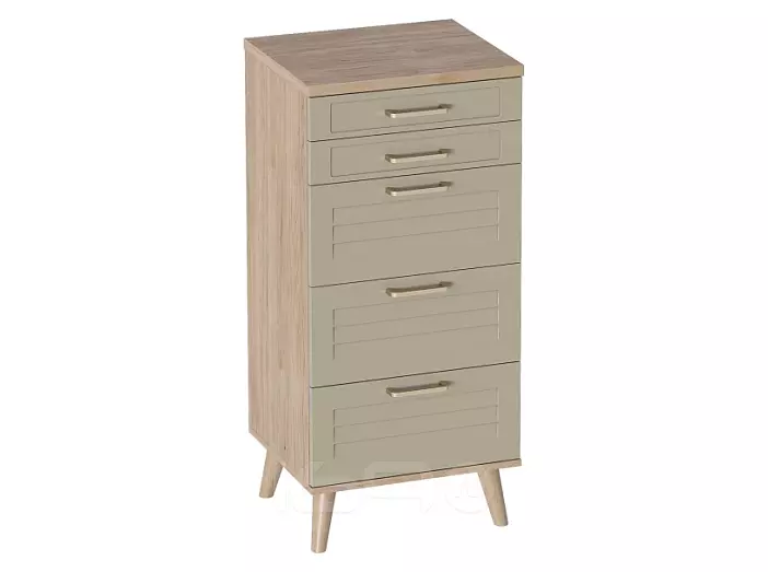 Комод 5 ящ "Гавана" спальня Светло-серый