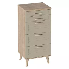 Комод 5 ящ "Гавана" спальня Светло-серый