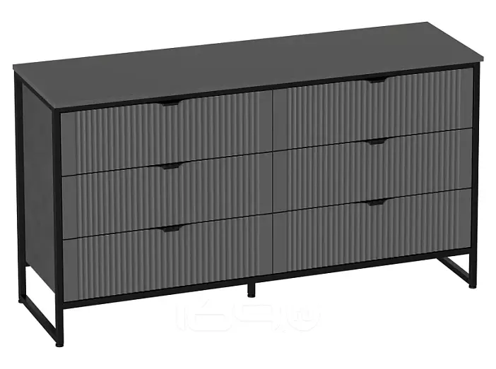 Комод 6 ящ "Нора" спальня Графит