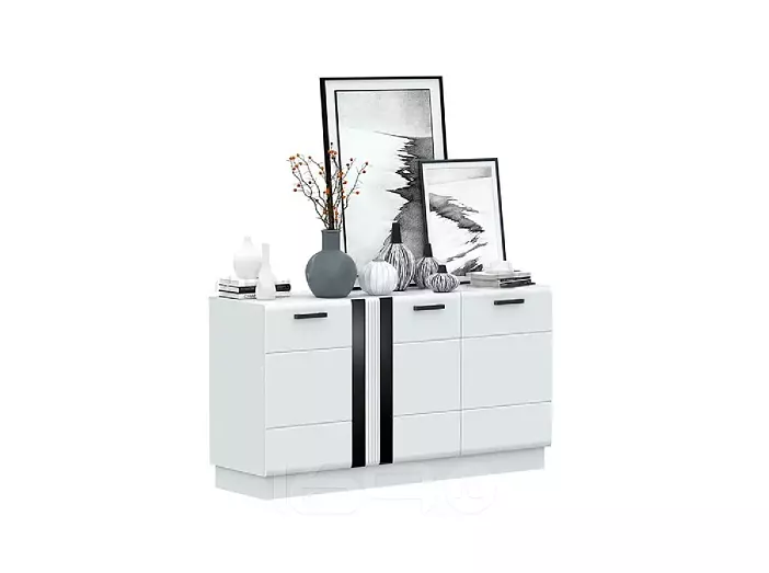 Магнолия Комод (Белый глянец)