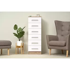 С/Г Мартина Комод 400 (Белый глянец, сонома)