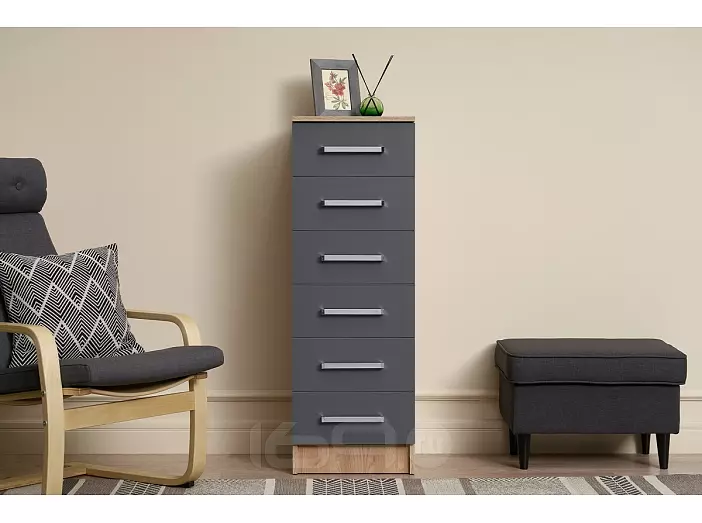 С/Г Мартина Комод 400 (Графит, Дуб крафт)