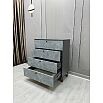 С/Г Оливия Комод 4-ящ (Мрамор Глянец, Графит)