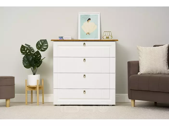 С/Г Валенсия Комод (Белый, Белый)