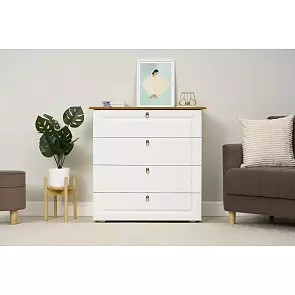 С/Г Валенсия Комод (Белый, Белый)