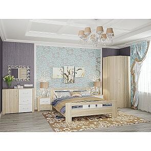Спальня Сопрано-01 Белый глянец/Дуб сонома