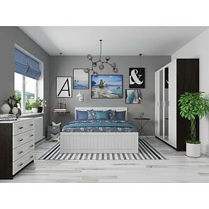 Спальня Прага-02 Белое дерево/Венге Премиум