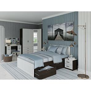 Спальня Прага-03 Белое дерево/Венге Премиум