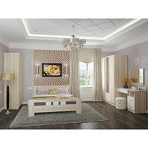 Спальня Сопрано-02 Белый глянец/Дуб сонома