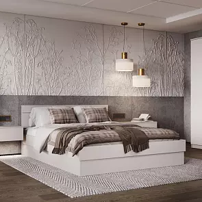 Кровать Челси без обивки кашемир без П/М 1600x2000, изголовье жесткое