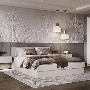 Кровать Челси без обивки кашемир без П/М 1600x2000, изголовье жесткое