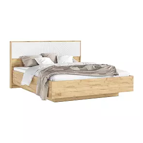 С/Г Флэш Кровать парящая 1,6м (ортопед дерево) (Браш Вайт/Дуб Крафт, Дуб Крафт)