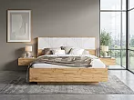Кровать Ирис без обивки браш вайт без П/М 160x200, изголовье жесткое