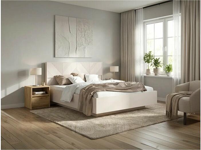 Кровать Ирис без обивки кашемир без П/М 1600x2000, изголовье жесткое