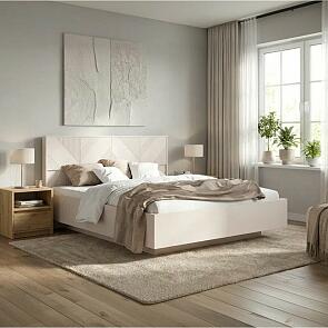 Кровать Ирис без обивки кашемир без П/М 1600x2000, изголовье жесткое