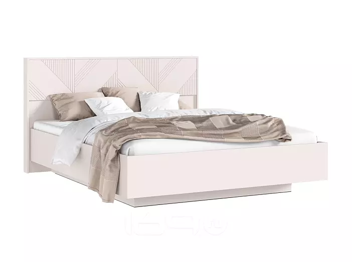 Кровать Ирис с подсветкой без обивки кашемир без П/М 1600x2000, ортопедическое основание, изголовье жесткое