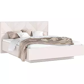 Кровать Ирис с подсветкой без обивки кашемир без П/М 1600x2000, ортопедическое основание, изголовье жесткое