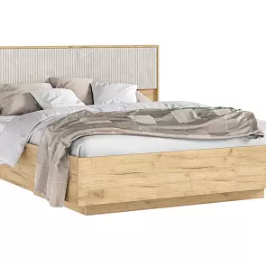 Кровать Марвэл без обивки дуб крафт без П/М 1600x2000, ортопедическое основание, изголовье жесткое
